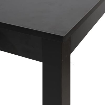 vidaXL Barska miza MDF črna 55x55x107 cm