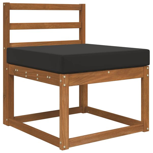 vidaXL Zunanja blazina za kavč Črna 60 x 60 x 8 cm Poliester