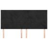 vidaXL Vzglavje postelje črno 180x5x118/128 cm žametno