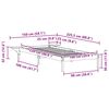 vidaXL Posteljni okvir s stranskimi omaricami Naravna 100 x 220 cm