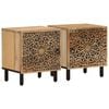 vidaXL Nočna omarica 2 kosa 40x33x46 cm trdna borovina