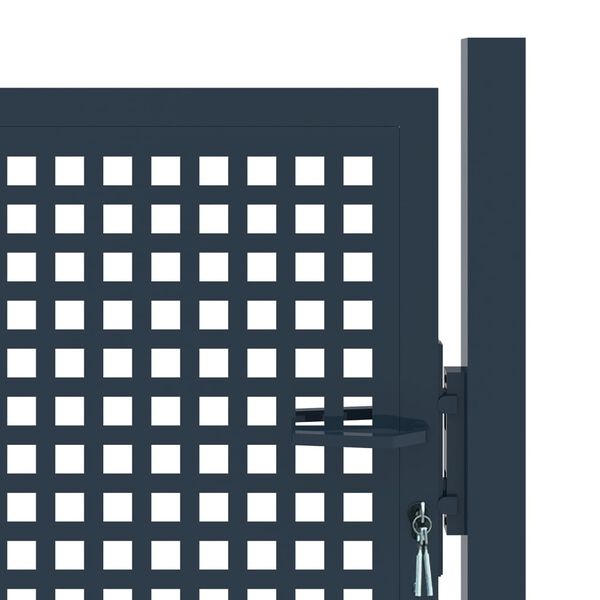 vidaXL Ograjna vrata antracit 102x125 cm jeklo