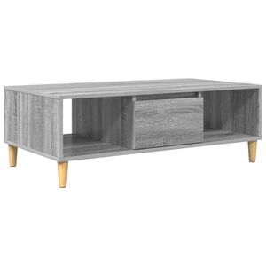 vidaXL Klubska miza Siva Sonoma 102 x 55 x 35 cm Inženirski les