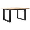 vidaXL Klubska mizica O okvir 70x70x40 cm trdna borovina jeklo