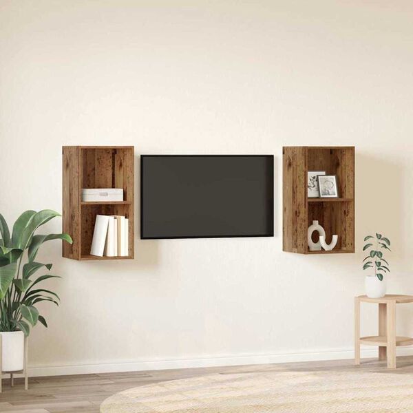 vidaXL Komplet TV omaric 2 pcs Star les 37 x 37 x 72 cm