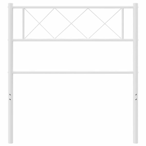 vidaXL Kovinsko nadomestno vzglavje belo 90 cm