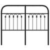 vidaXL Kovinsko posteljno vzglavje črno 120 cm