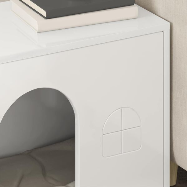 vidaXL Mačja hi&scaron;a Svetlo Belo 51 x 30 x 52 cm Konstruiran les