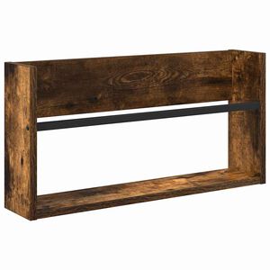 vidaXL Regal za revije Dimljeni oreh 60 x 12 x 30 cm Inženirski les