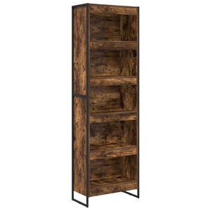 vidaXL Knjigovni omar 60 x 30 x 189,5 cm Inženirski les Dimni hrast