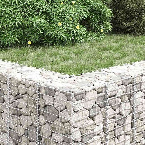 vidaXL Visoka greda gabion 4 kosi 30x30x50/100/150/200 cm železo
