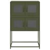 vidaXL Highboard Olive Green 68x39x107 cm Jeklo