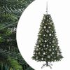 vidaXL Umjetno božično drevo z okrasnimi kroglami 120 cm 150 LED