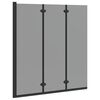 vidaXL Obloga za tu&scaron; Črna 130 x 138 cm ESG steklo in aluminij
