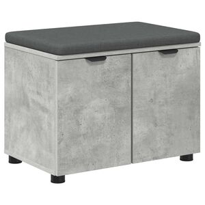 vidaXL Haldna klop Beton Siva 60 x 38 x 46 cm Oblikovan Les in Tkanina