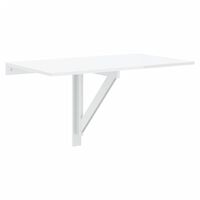 vidaXL Zložljiva stenska miza visok sijaj bela 100x60x56 cm inžen. les