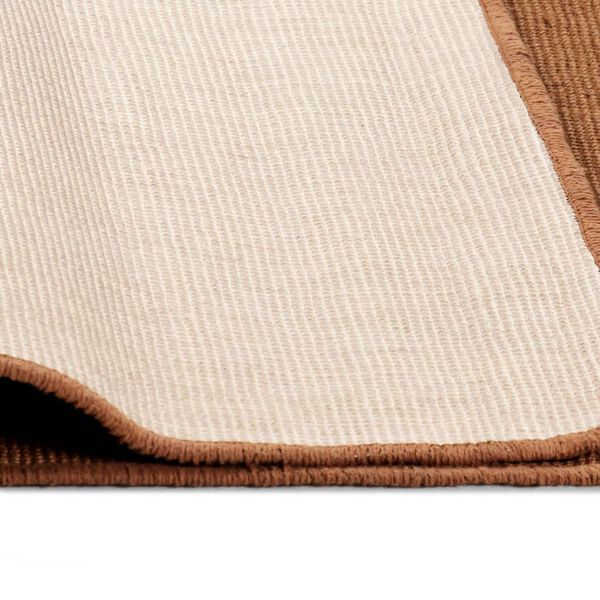 vidaXL Preproga iz jute s podlogo iz lateksa 140x200 cm rjava