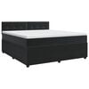 vidaXL Postelja boxspring z vzmetnico Črna 180 x 200 cm Žamet