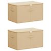 vidaXL Shranjevalna &scaron;katla 2 pcs Krem 55 x 35 x 32 cm Netkano blago
