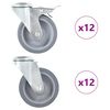 vidaXL Gibljiva kolesa z luknjami za sornik 24 kosov 100 mm