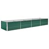 vidaXL Visoka greda iz pocinkanega jekla 320x80x45 cm zelene barve