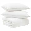 vidaXL Komplet odej z blazino Bela 200 x 240 cm Poliester, bambus