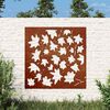 vidaXL Vrtna stenska dekoracija 55x55 cm corten jeklo javorjevi listi