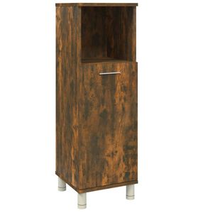 vidaXL Kopalni&scaron;ka omarica dimljeni hrast 30x30x95 cm inženirski les