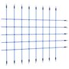 vidaXL Plezalna mreža 200x150 cm modra