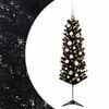 vidaXL Umetno ozko božično drevesce z božično kroglico 120 cm 150 LED