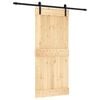 vidaXL Drsna vrata 90 x 210 cm Masiven borov les (neobdelan)