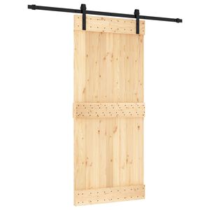 vidaXL Drsna vrata 90 x 210 cm Masiven borov les (neobdelan)