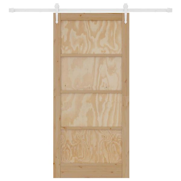 vidaXL Drsna vrata ORKDAL Rjava 93 x 202 cm Masivno borovo les