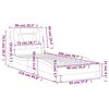 vidaXL Posteljni okvir brez vzmetnice Viana bel 90x200 cm blago