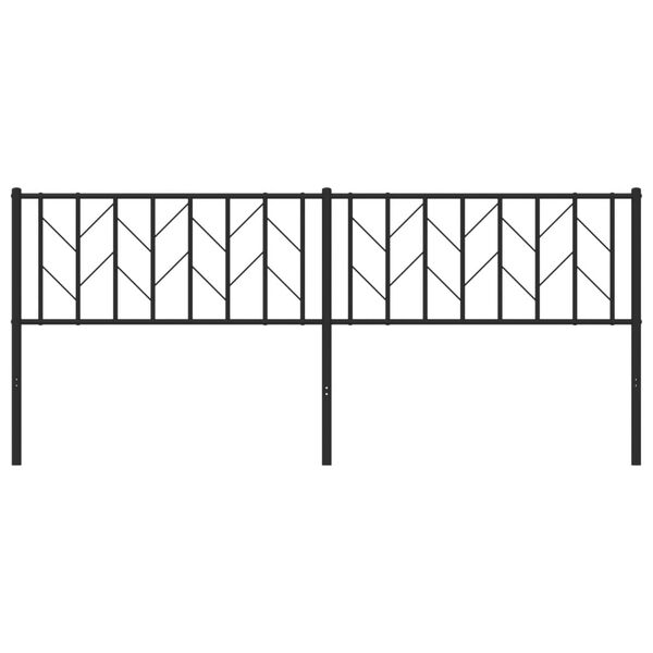 vidaXL Kovinsko posteljno vzglavje črno 200 cm