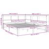 vidaXL Knjižna postelja brez vzmetnice vo&scaron;č. rjava 140x190 cm borovina