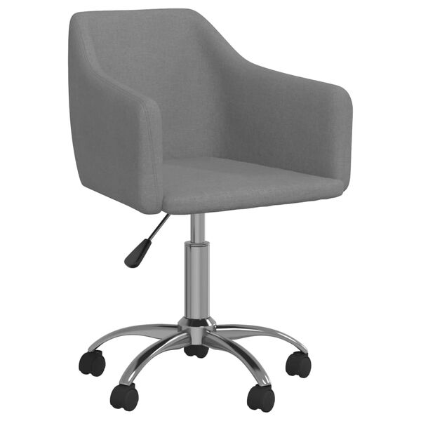 vidaXL Vrtljivi jedilni stoli 2 kosa svetlo sivo blago