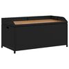 vidaXL Klop s prostorom za shranjevanje črna 100x50x52 cm