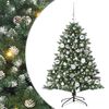vidaXL Umestno božično drevo Zelena 120 cm PVC, plastika in jeklo