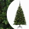 vidaXL Umjetno božično drevo z okrasnimi kroglami 120 cm 150 LED