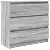 vidaXL Komoda siva sonoma 80x35x76 cm inženirski les
