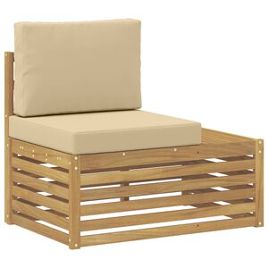 vidaXL Zunanji konec kavča Bela 91 x 63 x 73 cm Masiven les akacije