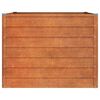 vidaXL Vrtna visoka greda rusty 100x100x77 cm corten jeklo