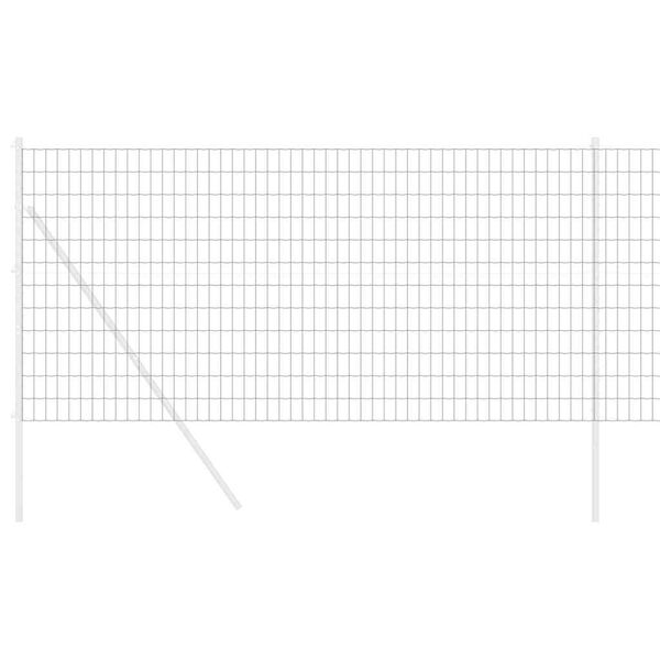 vidaXL Evropska ograja Siva 1 x 25 m PVC prevlečen železo