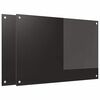 vidaXL Kuhinjski panel 2 pcs Črna 90 x 60 cm kaljeno steklo