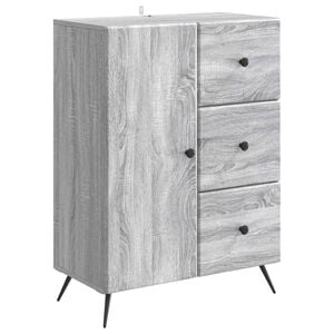vidaXL Strani &scaron;al Siva Sonoma 66 x 34,5 x 90 cm Inženirski les