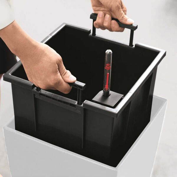 LECHUZA Cvetlično korito Cubico 40 ALL-IN-ONE visok sijaj belo