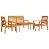 vidaXL Vrtna lounge garnitura 4-delna trden akacijev les