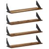 vidaXL Stenske police 4 kos Star les 80 x 20 x 17 cm