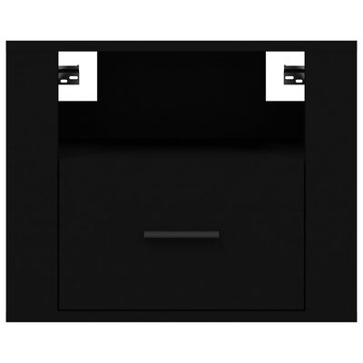 vidaXL Stenska nočna omarica 2 kosa črna 50x36x40 cm